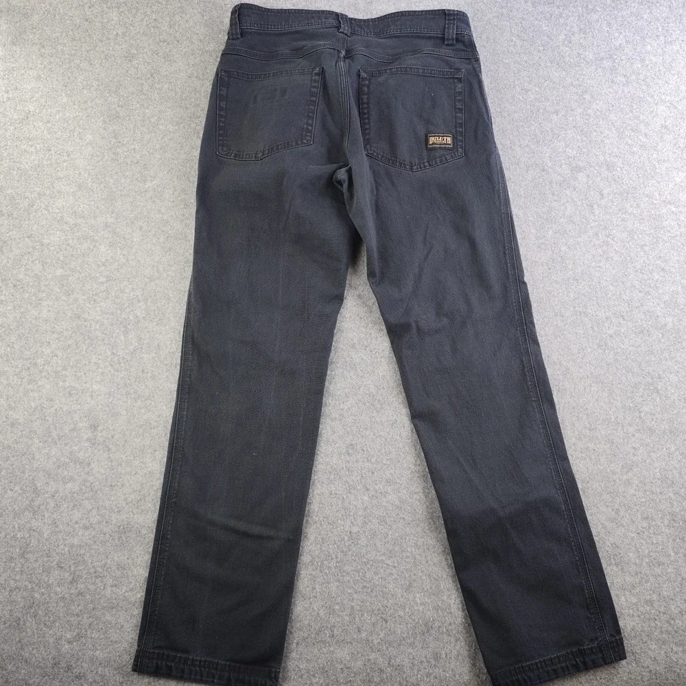 Duluth Flex Fire Hose Pants Mens 30x30 Slim Fit Black Solid Straight Stretch